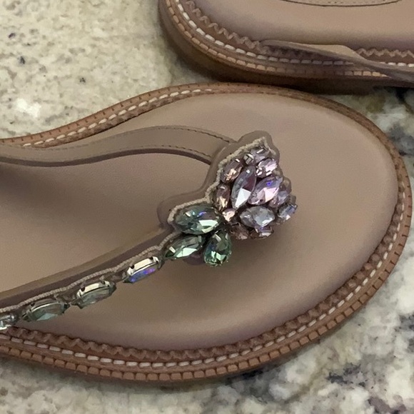 Simone Rocha Embellished Tan Sandals - Picture 2 of 5